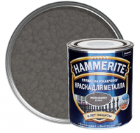 Грунт эмаль молотковая 3в1 серая 0,75л Hammerite 10%