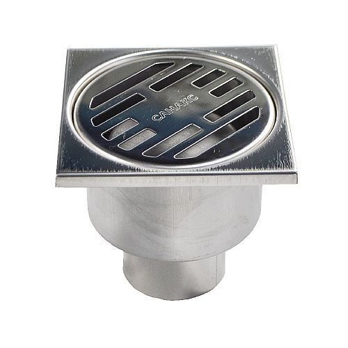 Трап 50 100х100 вертикальный нерж.хром Санакс