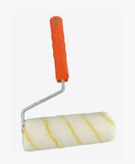 Валик эмаль алкид 100х15х12х6мм 800г/м2 полиамид желтая полоса Decor(30)*