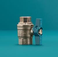 Кран шаровый латунь 15мм м/п бабочка Люкс РМС  