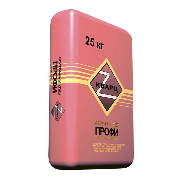 Клей для плитки 25кг для керамогранита Профи Кварц---