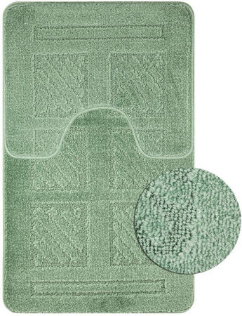 Коврик в ванную двойной  55х90 45х55 фисташковый Санакс
