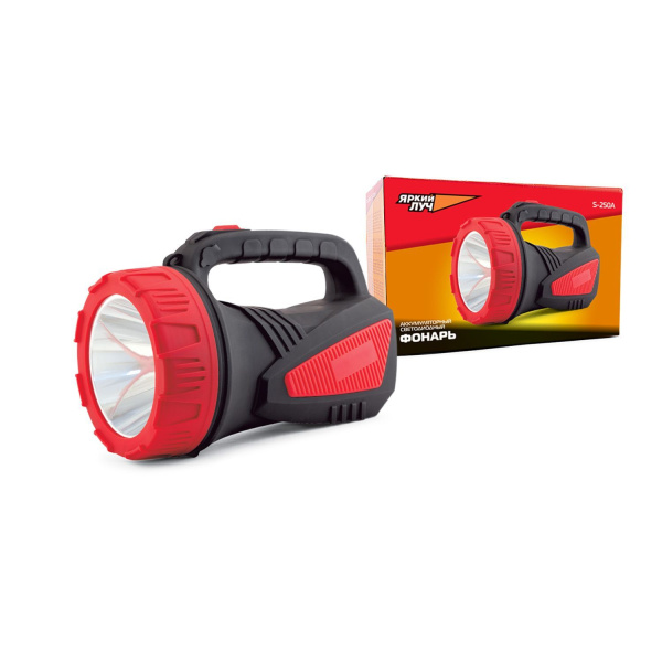 Фонарь прожектор 250Lm S-250A обрезин. Яркий луч