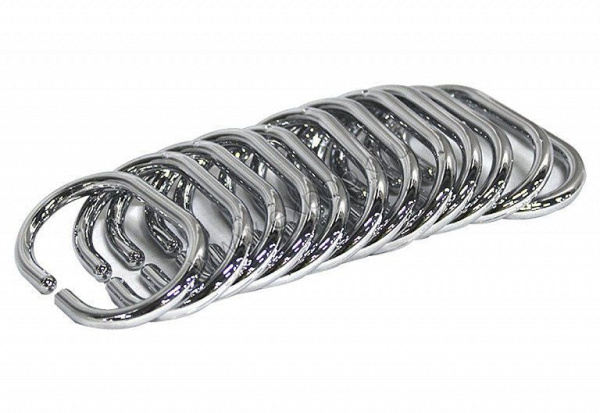 Кольца для штор в ванную хром Санакс