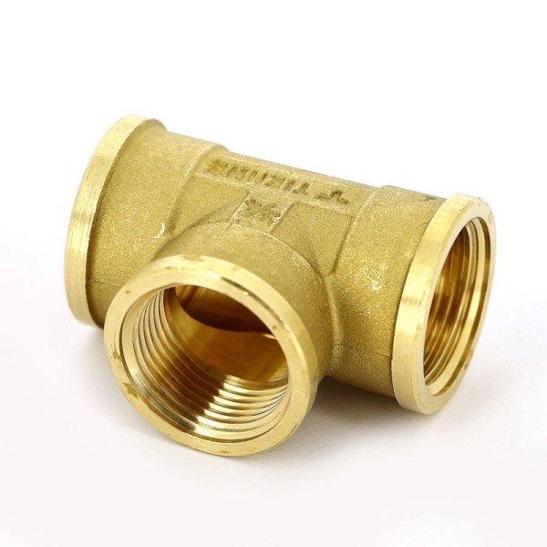 Тройник латунь 25Вх25Вх25В---