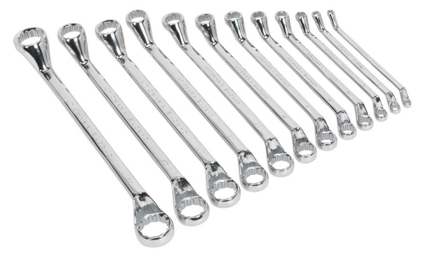 Ключ накидной 10х13мм изогнутый Сибртех