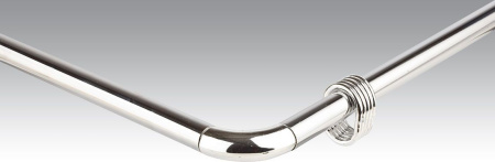 Карниз для ванной угловой 90х90х90 хром Санакс