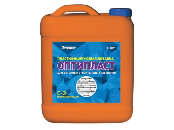 Добавка в бетон пластифицикатор 10л С409 Оптимист Оптипласт