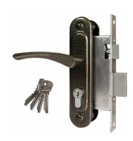 Замок врезной 13см с руч. бронза молотк язычок 3В7 с ручками Омега