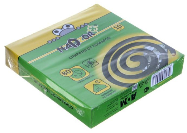 Спирали от комаров 10шт черные Nadzor