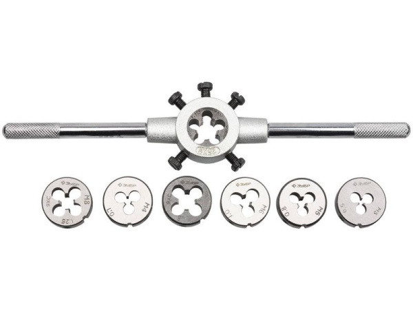 Набор плашек М3-М12 8шт Сибртех---