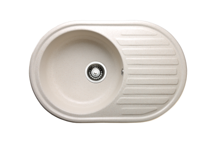 Мойка иск мрамор врезная G006 750х490 крем Granicom